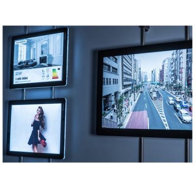 China Advertising A3 Size 6000K~7000K Color Temperature 2835 24V Transparent LED Strip Panel PMMA Material About 3000 Lux Crystal Light Box for sale