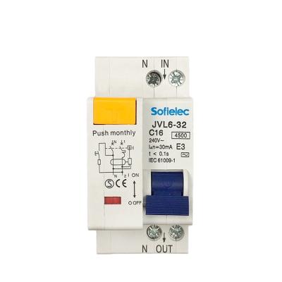 China Electronic Australian Hot Selling ,Module 2P AC And A RCBO Type 32A 30mA SEMKO RCBO 4.5KA for sale