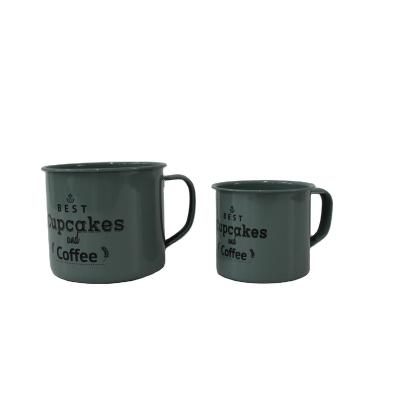 China Viable Promotional Gift Galvanized Iron Customized Printing Mug Cup for sale