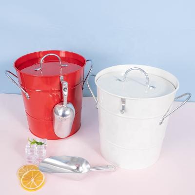 China Viable galvanized metal ice buckets, drink tubs, ice bucket champagne with plastic interior for sale