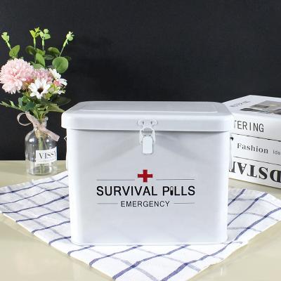 China First Aid Sustainable Box Storage Home Medical Metal Compartments Box for sale