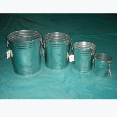 China Durable Sugar Candy Gift Metal Box Metal Bucket With Lid For Heavy Loads Environmental Friendly Metal Trash Can With Outer Lid for sale