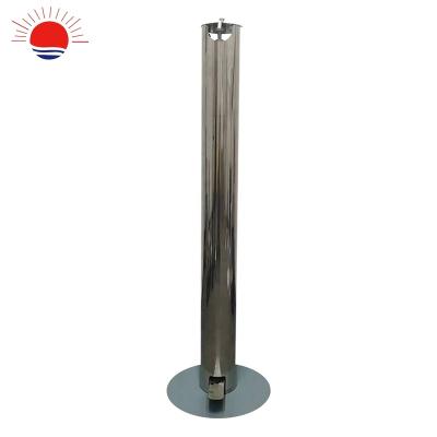 China 201 Modern Stainless Steel Floor Stand Freestanding Touch Foot Pedal Dispenser Operated Rack for sale