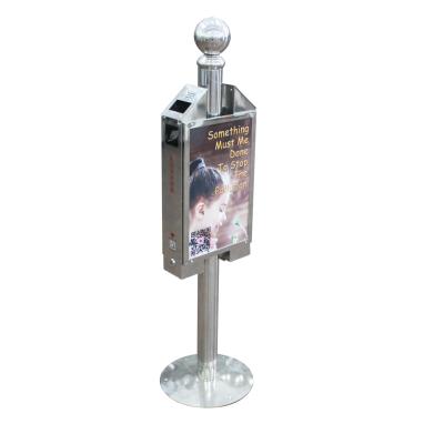 China Sustainable Factory Double Outlet Waste Bin Floor Standing Ashtray Trash Can for sale