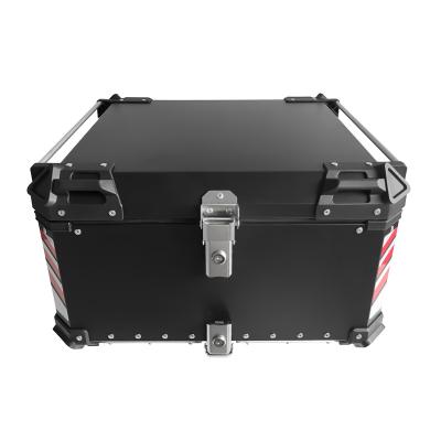 China Waterproof 100L Aluminum Alloy Motorcycle Upper Rear Box Case Aluminum Motorcycle Tail Boxes for sale