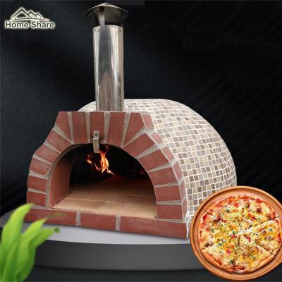 China Gas oven wood-fired Italian style charcoal brick pizza oven barbecue oven outdoor pizza oven for sale