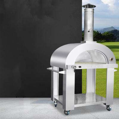 China Outdoor Wood Fired Pizza Maker Stainless Steel Outdoor Fruit Wood And Gas Pizza Oven for sale