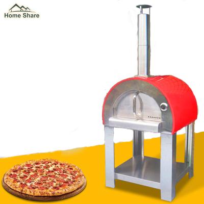 China Outdoor stainless steel and heat resistant insulation cotton fruit wood pizza oven BBQ wood pizza oven for sale