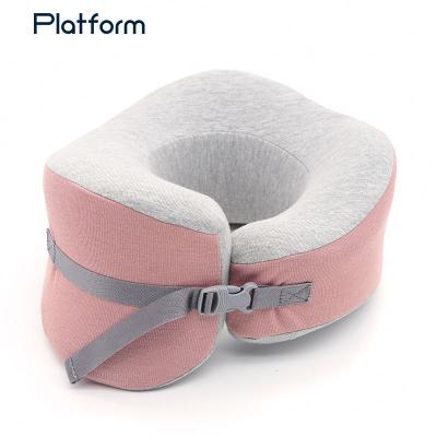 China PORTABLE PU Leather Neck Pillow for Korean Memory Foam Orthopedic Car Neck Pillow Neck Headrest Pillows for sale