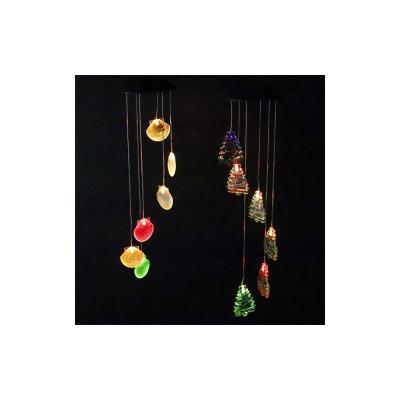 China Solar Wholesale China Supplier Custom Outdoor Decoration Cute Tree Pattern Wind Chime Light for sale