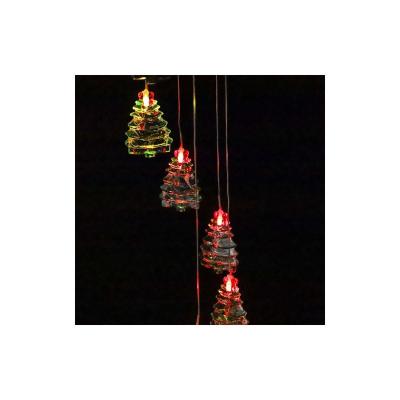 China Solar Long Life High Quality Custom Solar Energy Tree Shape Christmas Decoration Wind Chime Light for sale