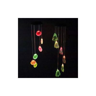 China Solar China Custom Made Led Garden Hanging Eu Solar Energy  Powered Wind Chime Light for sale