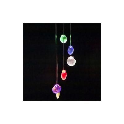 China Solar Factory Directly Illuminated Outdoor Christmas Color changing Decoration Solar Shell Wind Chime Light for sale