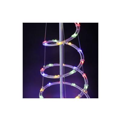 China Solar New Design Good Quality Modern Solar Energy 6Ft Spiral Outdoor Christmas Decoration Tree Lights for sale