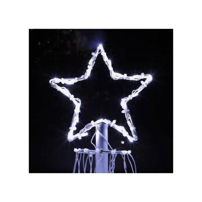 China Solar Manufacturer Supplier Newest Design Multicolored Eu Solar Energy 8Ft Led Christmas Tree Led Light for sale