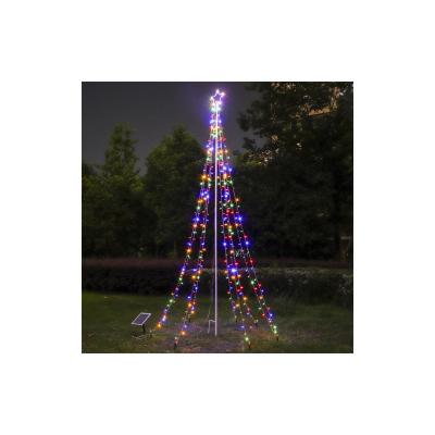 China Solar EU Professional Manufacturer Solar Energy 12ft Led Christmas Flagpole Tree Light for sale