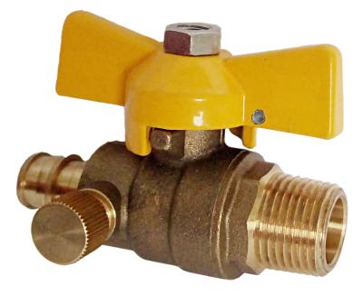 China General F1960 Pro Pex Lead Free Brass Ball Valve With Drain for sale