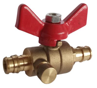 China General F1960 Pro Pex Lead Free Brass Ball Valve With Drain for sale