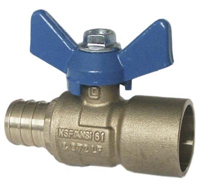 China Good Quality F1807 PEX X C General Pex Lead Free Brass Ball Valve for sale