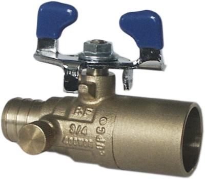 China General F1807 DZR Pex PEX X C Lead Free Brass Ball Valve With Drain for sale