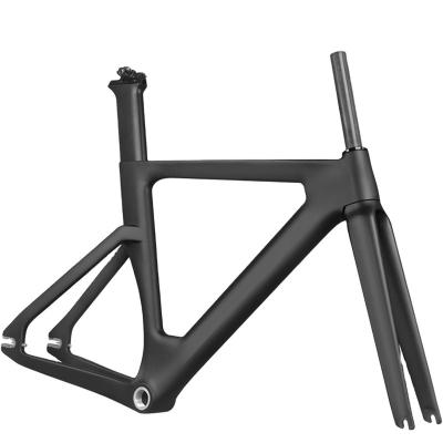 China Road Bikes 2022 New Full Carbon Track Frame With Fork Seatpost T800 Fixed Speed ​​Carbon Track Bike Frame Set Used To Race Bike Frame for sale