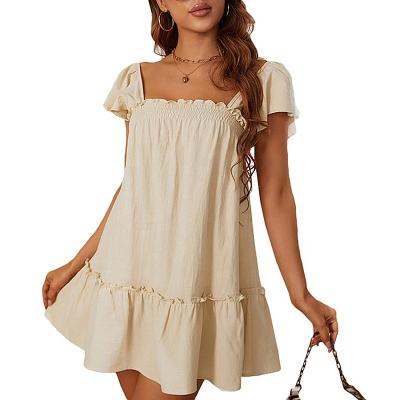 China Anti-wrinkle newcomers fashion ladies summer blast women short sheath casual smock dress for sale