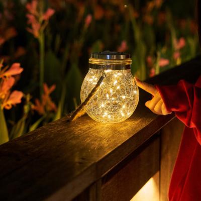 China Outdoor Waterproof Led Garden Fence Christmas Holiday Garden Lighting Glass Solar Garden Light for sale