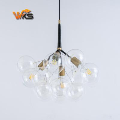 China HOT Modern European Style Glass Chandelier Beautiful Arrival Bubble Glass Lighting With G125 Led Bulbs for sale