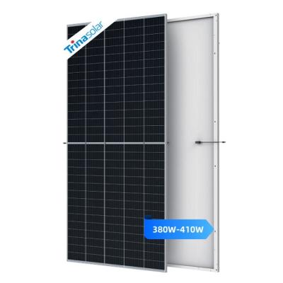 China Solar Power System Flat Roof Solar Panel Trina 380 385 390 395 400 405 410W Mono Crystalline Solar Panels for sale