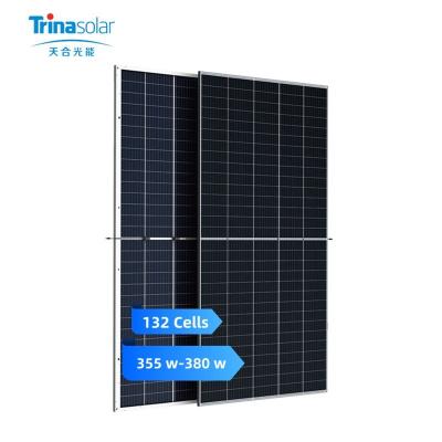 China Solar power system price best all black 355W-380W PV flexible module solar panel for roof project for sale