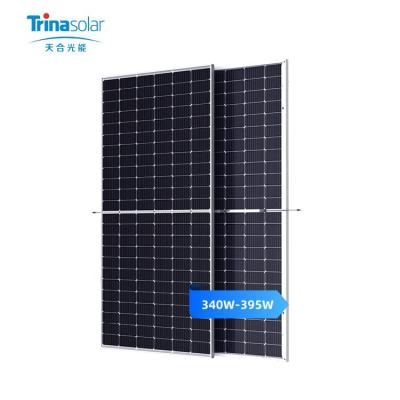 China Trina Solar Power System Wholesale 345w-395W Monocrystalline Bifacial Photovoltaic Module Solar Panels for sale