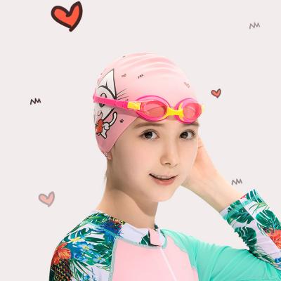 China Anti Fog Waterproof Cute Girl UV Protection Silicone Kids One-Piece Glasses Swim Goggles for sale