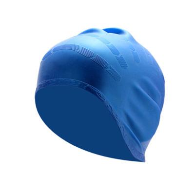 China Comfortable in Swimming 100% Unisex Silicone Hat Swim Cap Hearing Protection Print Stock Adult Custom Swim Cap for sale