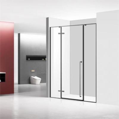 China Modern Newly Designed Hinge Free From Punching Internal And External Swing Doors Unhindered Tempered Glass Shower Room for sale