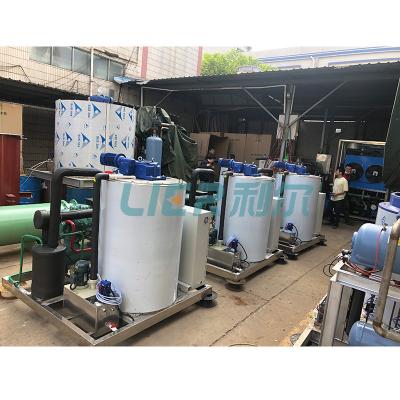 China High Energy Efficient Hotels Carbon Steel Evaporator 5Tons Flake Ice Machine R404A , R507 for sale