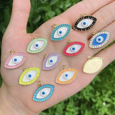 China TRENDY Fashion Enamel Eye Charm Necklace Jewelry Accessories for sale