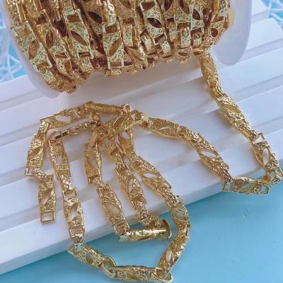 China Fashionable Handmade Brass Plated Jewelry Chians DIY Jewelry Roll Chains For Bracelet Necklace Finding for sale