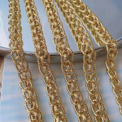 China High Quality Jewelry Chians Brass Paror Plated Roll Chains Handmade DIY Handbag Link Chains Making for sale