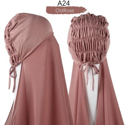 China Wholesale Current Unique Design Style Chiffon Snap Hijab Hood Under Scarf Chiffon Hijab Scarf For Muslim Women for sale