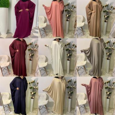 China Butterfly Style Kaftan Eid Ramadan Muslim Pray Dress Abaya Fashion Round Neck O Neck Solid Color Tank Top For Women for sale