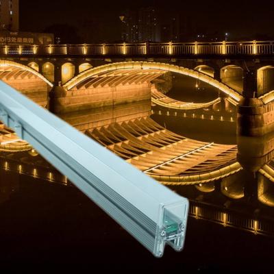 China LANDSCAPE decoration IP65 12W LED digital building tube, waterproof rgb dmx controller recessed outdoor led linear light for sale