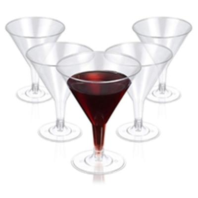 China 12 Pcs Clear Plastic Recyclable Unbreakable Disposable Reusable Drinkware Cocktail Wine Cups for sale