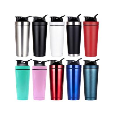 China 750ml Viable Shaker Bottle Cup Insulated Stainless Steel Water Bottle with Wire Beater, 25-Ounce for sale