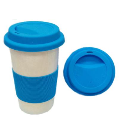 China Factory price sustainable printedbamboo fiber water sustainable custom coffee cups with lid for sale