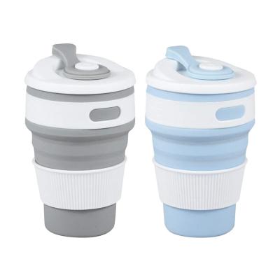 China New Design BPA Free Wholesale Viable Water Cup 16oz Reusable Silicone Collapsible Collapsible Coffee Mug for sale