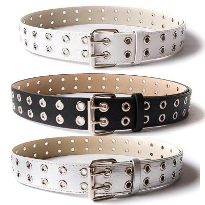 China Leather Belt Luxury Wide Pin PU Double Decoration Fashion Women Buckle Belt for sale