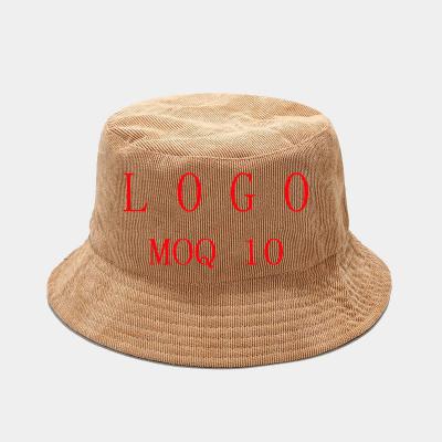 China Wholesale Barred Customized Summer Visor Corduroy Unisex Designer Bucket Hats for sale