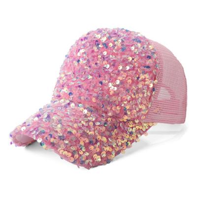 China COMMON SALE Custom Hot Fashion Breathable Mesh Hats Glitter Hats Women Hat for sale