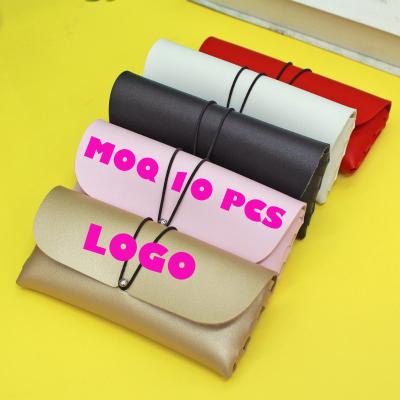 China moq low decoration logo logo PU sunglasses case leather box glass custom box for sale