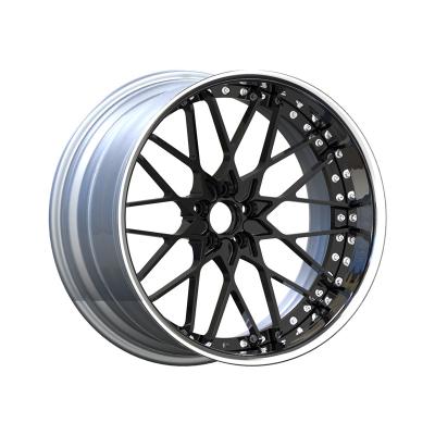 China Customzied Forged forged sport car rims 3 piece deep lip wheels for tesla model s for sale